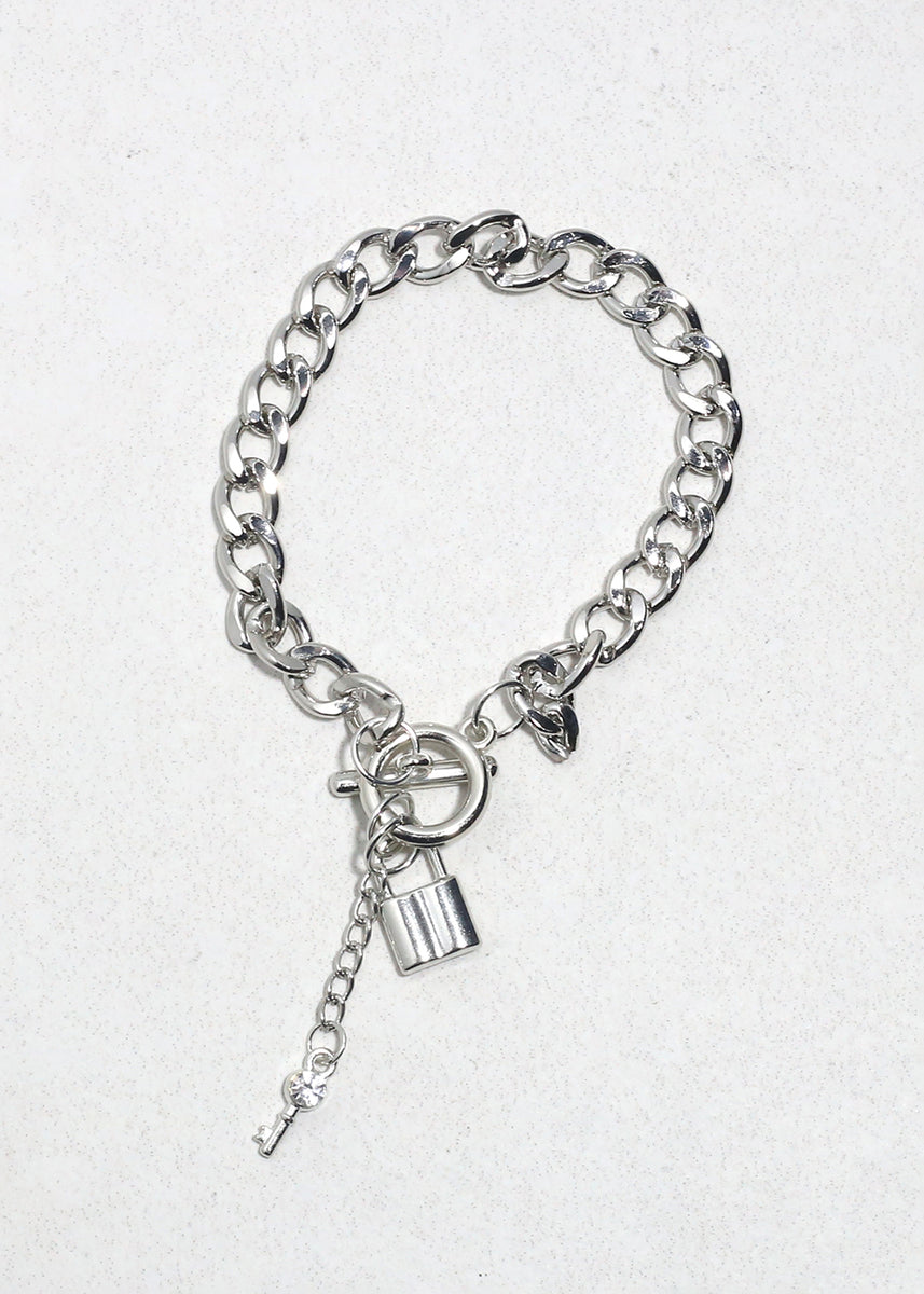 Lock & Link Charm Bracelet