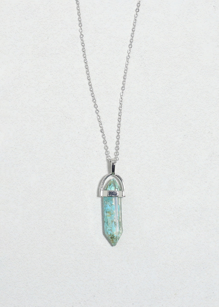 Aura Crystal Point Pendant Necklace