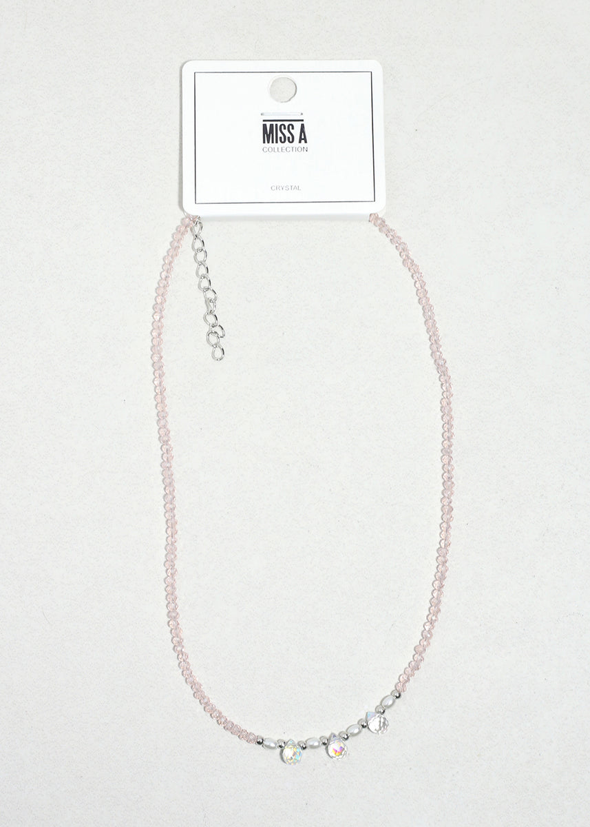Iris Glow Crystal Beaded Necklace